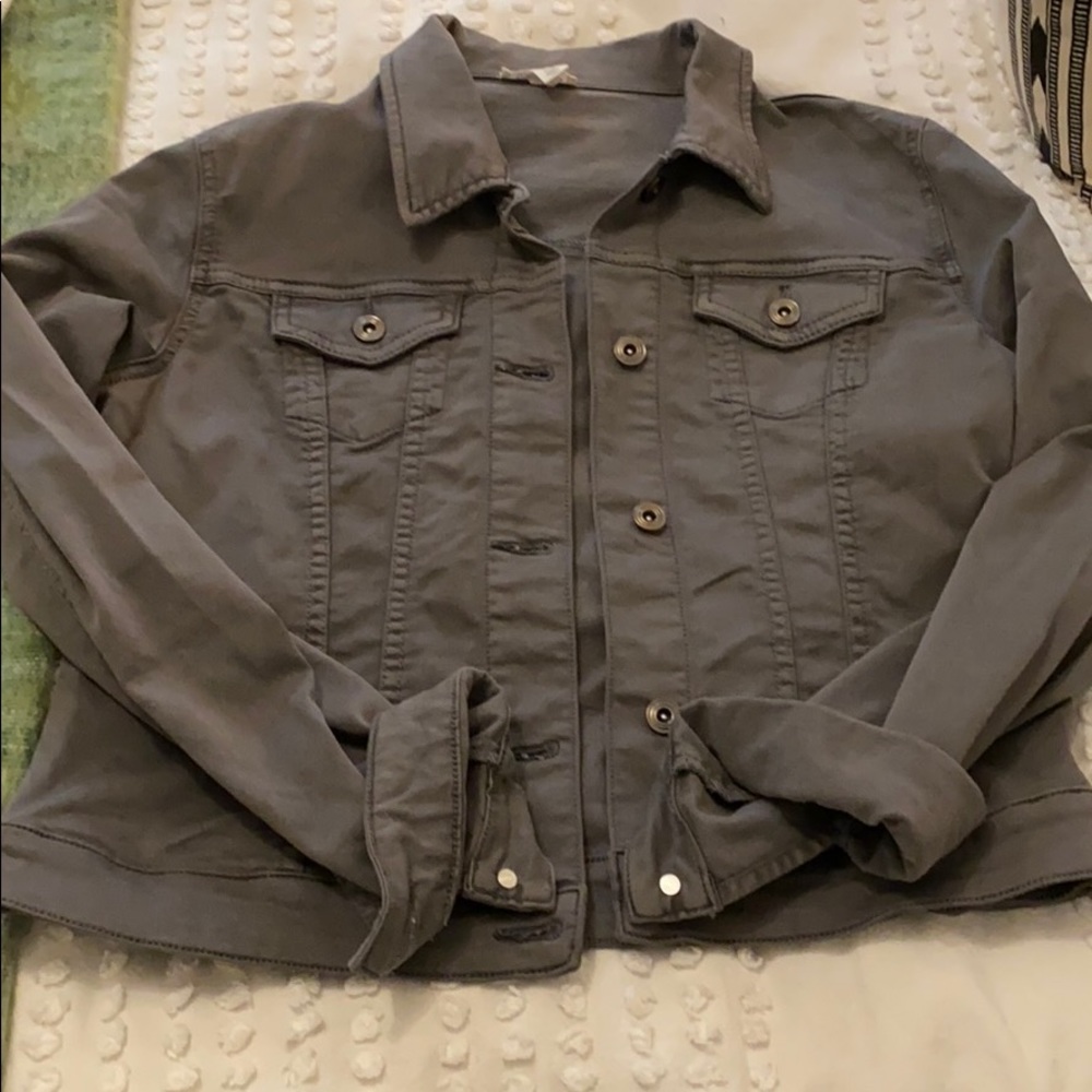 Tribal Gray Jean Jacket